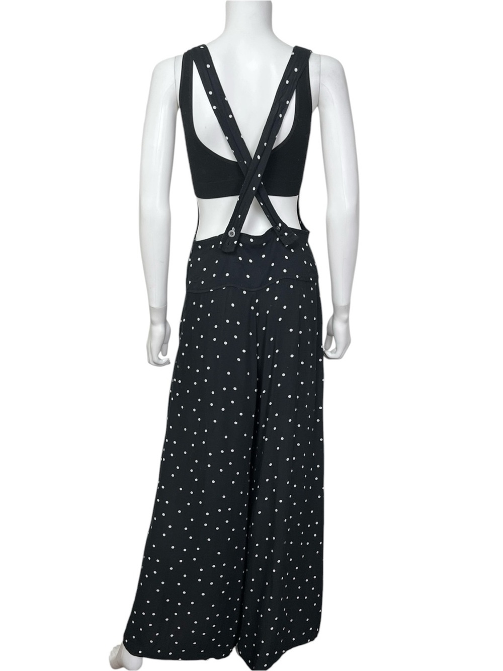 Free People Keep It Jumpin’ Jumper in Black Polka Dot - sz 6 - Picture 9 of 13